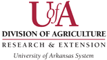 university of Arkansas logo showing a large U a small of a large A and the text Division of Agriculture Research and Extension University of Arkansas System